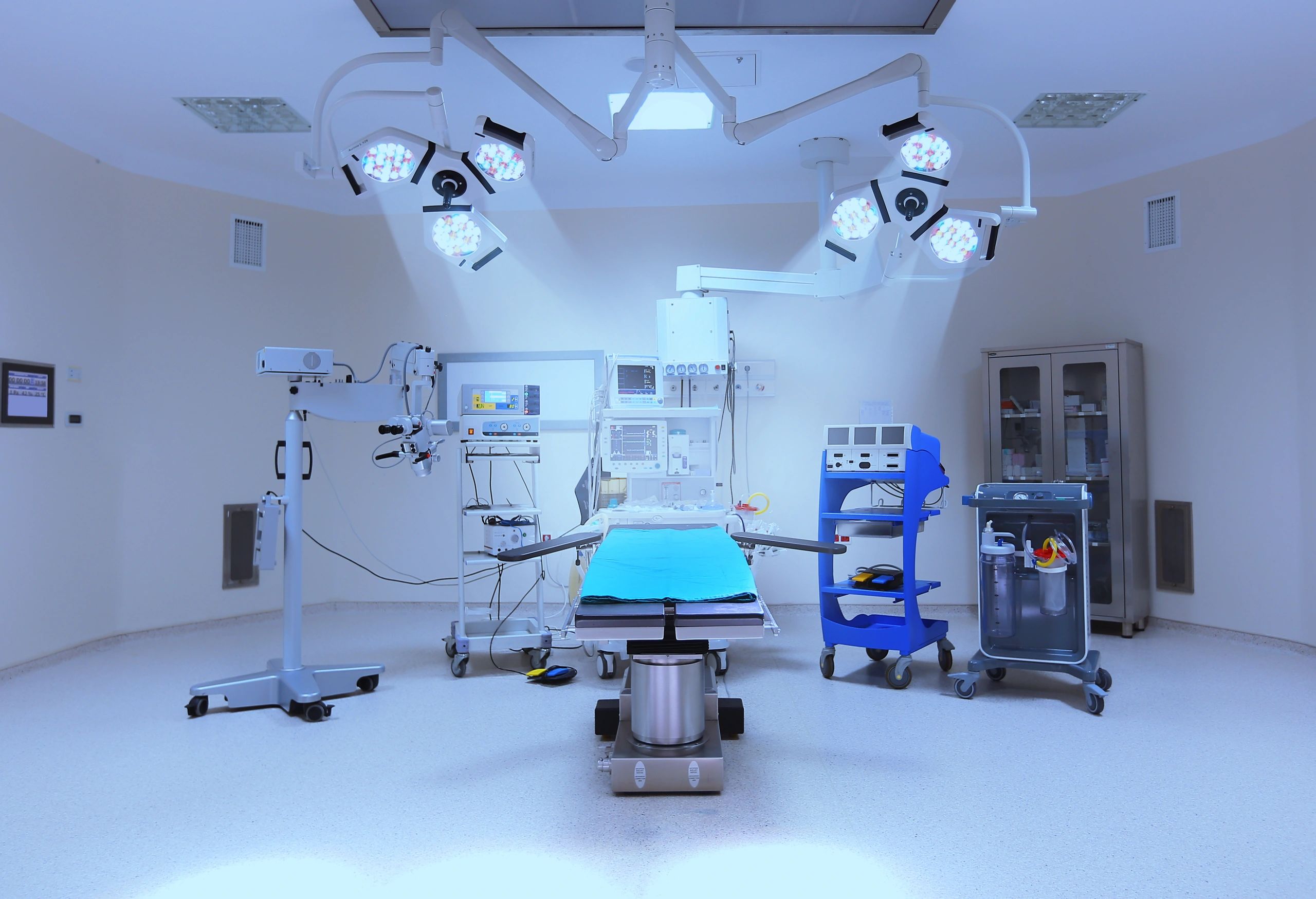 Modern operating room with surgical equipment